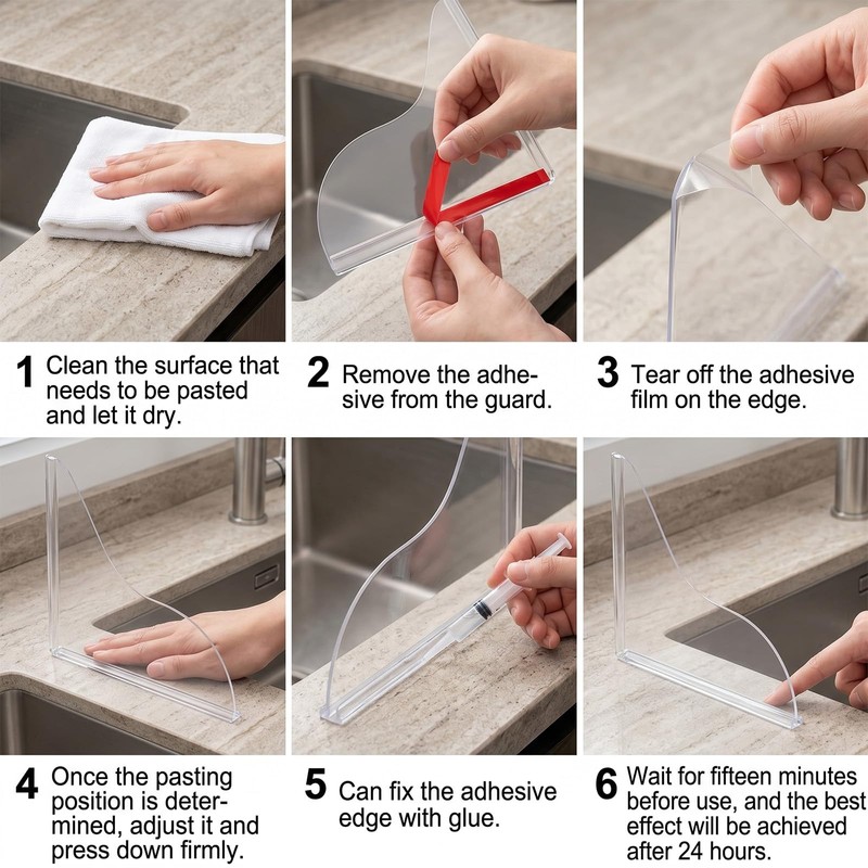 Bremorou 2pcs Splash Guard for Bathtub, Shower Splash Water Guard,