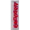 Dice & Games, LTD New MINI-RPG Dice Set of 7 (Tube) - Translucent Red