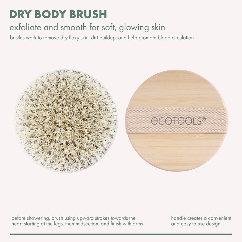 EcoTools Dry Body Brush, for Post Shower & Bath Skincare
