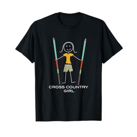 Funny Women Cross Country Skiing, Girl Ski T-Shirt