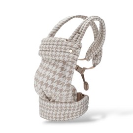 Cub & Co Ergonomic Baby Carrier Newborn to Toddler – 4-in-1 Adjustable with Head & Lumbar Support, Breathable Fabric, Padded Waistband & Travel-Ready Design (Houndstooth)