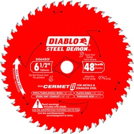 Diablo D0648CFA 6.5" x48T Steel Demon Ferrous Cutting Circular Saw Blade 2-Pack