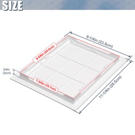 Flamorrow White Plastic Access Panel for Drywall, 8 x 10 inch Plumbing Access Panels for Drywall, Reinforced Wall Access Door for Plumbing, Heating, Electricity