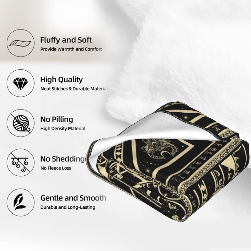 Taurus Zodiac Moon Constellation Throw Blanket - Soft Microfiber, 60"X50"