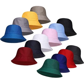 SARIMON Unisex Bucket Hat Plain Colors, Reversible Cotton Fisherman Hats for Travelling, Fishing, Hiking, Camping, Sports and Football Summer Sun Hat Size 56-58cm Navy