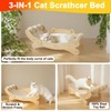ERGTFVN 3-in-1 Cat Scratcher Bed for Indoor Cats Sisal Scratcher