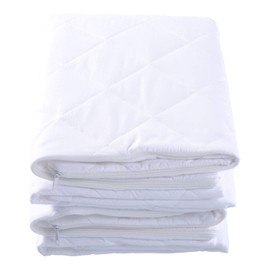 4 Pack Zippered Quilted Pillow Protectors Anti Allergy Ultra Soft Hypoallergenic Noiseless Microfiber Breathable 48x74Cm