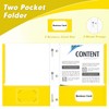 Two Pocket Folders, PANDRI 60 Pack Two Pocket Folders with