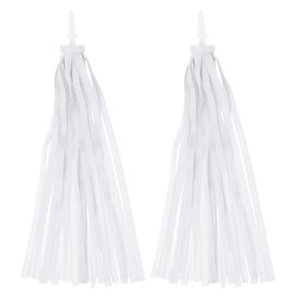 PATIKIL Bike Streamers, Colorful Scooter Handlebar Tassels Grips Ribbon Accessories Decorations for Girls Bicycle Tricycle Handles, White