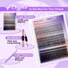 Cluster Lashes Kit Wispy 4 Styles, Individual Eyelashes Kit 3D-20D+30D+7D