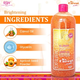 Fair and White So Carrot Body Scrub Body Wash 31.8 Floz / 940ml