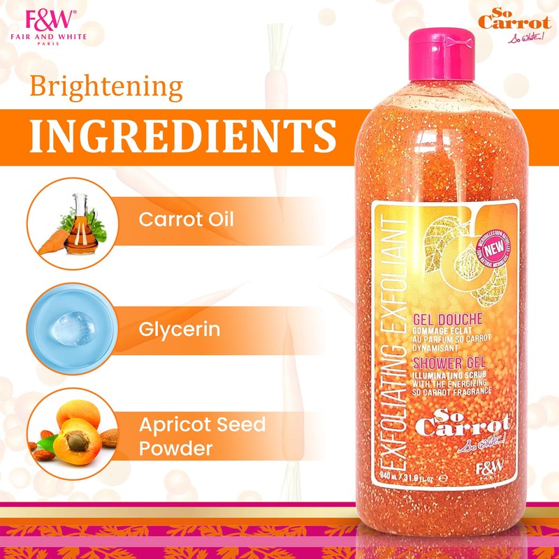 Fair and White So Carrot Body Scrub Body Wash 31.8