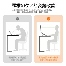 Folding Laptop Stand, Compact, 10 Levels of Angle Adjustment, Compatible with Laptops of Approximately 17.3 inches (44 mm) x Depth 10 inches (255 mm) x Height 0.6 inches (15 mm), Convenient to Carry