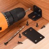 QUARKZMAN 12 Set L-Eckwinkel-Eckstütze Metallwinkelverbinder Winkelhalterung mit Schrauben für Holzregale,