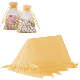 FAVORTALK Small Gift Bag 50pcs Candy Boxes Party Favour Package for Advent Calendar Xmas Birthday Party Decorations, Golden