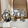 Mechanical Hand Controller Stand, Steampunk Resin Gaming Decor (Silver)
