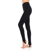 JJJ Women's Solid Cotton Spandex Jersey Stirrup Leggings (Black, X-Large)