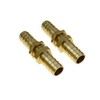 SENRISE Barb Connector 2Pcs Brass Straight Bulkhead Pipe Fitting BSP
