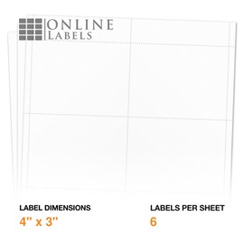 Name Badge Inserts - 3 x 4 - Cardstock - Pack of 3,000, 500 Sheets - Inkjet/Laser Printer - Online Labels