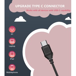 Bywulanda USB Type C Kids Headphone for School, 94dB Safe Volume Limited, Foldable Stereo Sound Tangle-Free Type C Cord, On-Ear Headphones for Boys/Girls/Students/Tablet/Travel(Red Black)