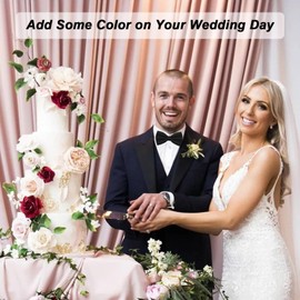 WOXVM Men's Bow Ties Solid Color Pre-Tied Bow Tie Satin Formal Tuxedo Bowtie Adjustable Neck Bowtie for Men Wedding Party (Black)