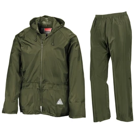 Result Mens Heavyweight Waterproof Rain Suit (Jacket & Trouser Suit) (XL) (Olive)