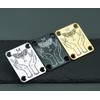 Guyker Guitar Neck Plate, 4-Holes Stainless Steel Electric Guitar Bass
