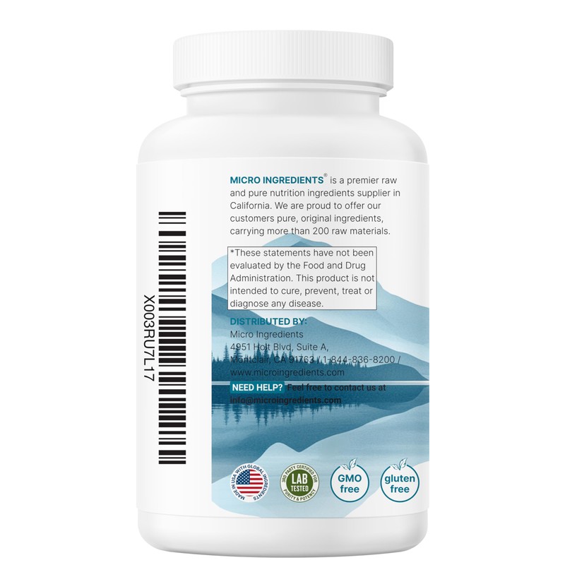 Micro Ingredients Magnesium Citrate 400mg, 240 Capsules | with Vitamin