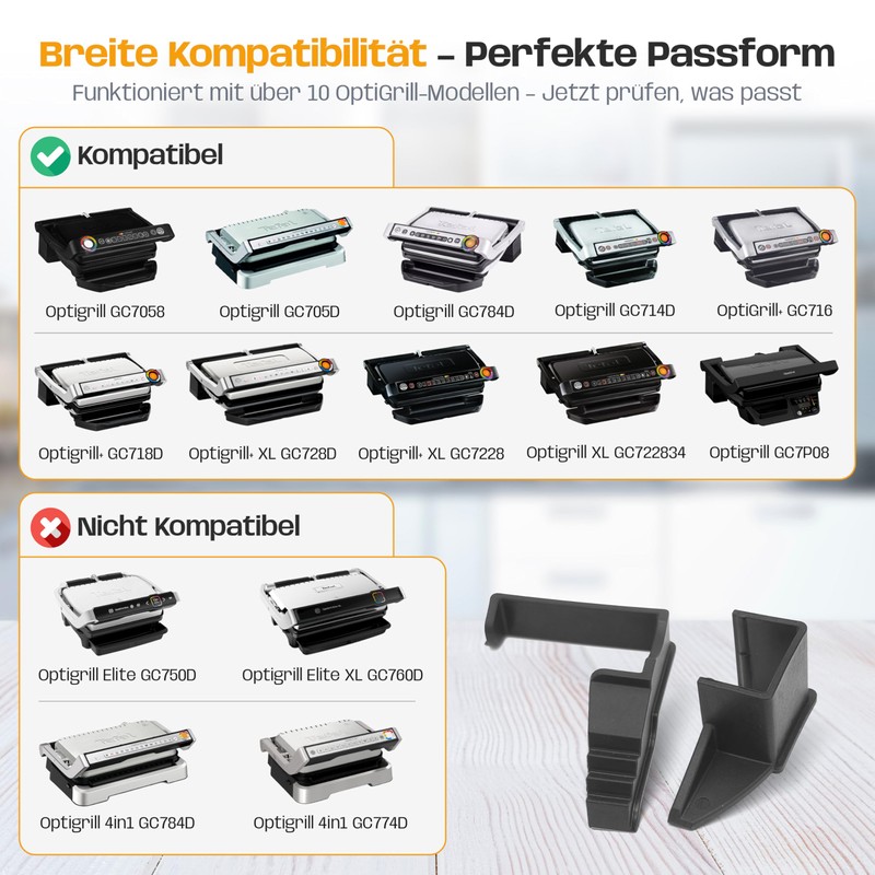 Spacer Clip with 3 Levels, Compatible with Tefal Optigrill, Optigrill