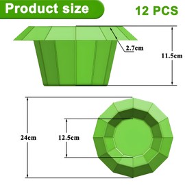 Anyingkai Pack of 12 snail collars, snail protection made of plastic, snail protection rings, snail protection ring, snail collar, snail collar, snail collar for your salad plants and cabbage