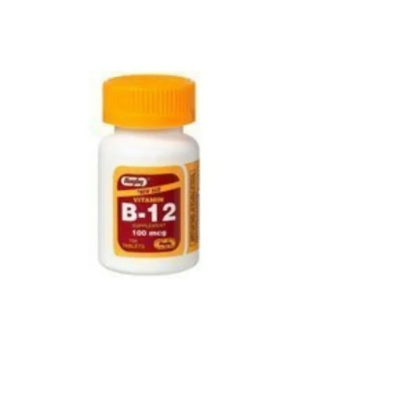 ON CONTAINER Rugby Vitamin B-12 100 MCG Tablet Nervous System