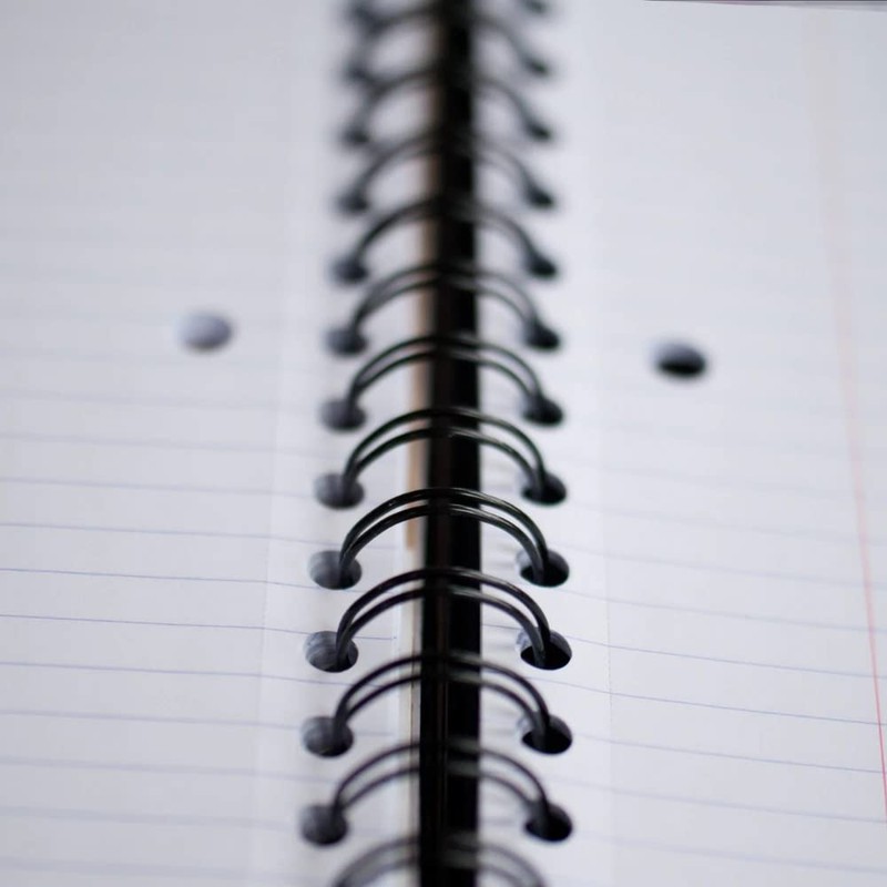 1 Subject Spiral Notebook College Ruled 8"x10" MIDNIGHT Black