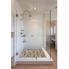 Parrotile Pebble Shower Floor Tile Bathroom Beige Wall Backsplash Mosaic