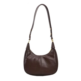 Small Hobo Bags for Women Retro Crescent Coffee Shoulder Purse Fall Soft Crossbody Handbag