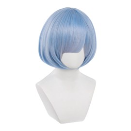 FCCAM Re0 Rem Cosplay Wigs Women's Anime Re:Life in a Different World from Zero, Rem Cosplay, Rem