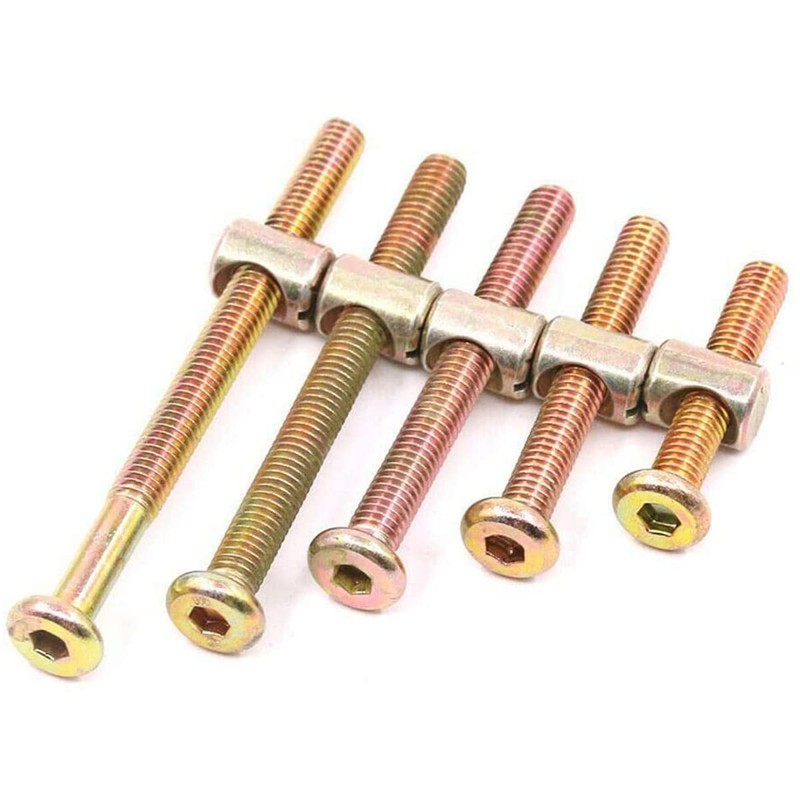 15 Sets Furniture Bolt Nut Set M6 Hex Socket Cap