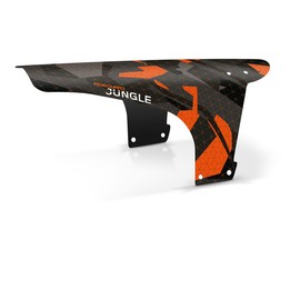 RideGuard PF1 Jungle Ember. Front MTB Mudguard Mountain Bike Fender. Fits 24”, 26”, 27.5”, 29”, Plus Size and Fat Bikes. UK Made 100% Recycled Plastic Waste 100% Recyclable.