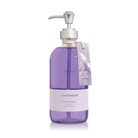 Thymes Lavender Large Hand Wash with Pump - Hydrating Liquid Hand Soap with Calming Lavender Scent (15 fl oz)