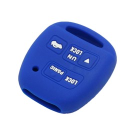 SEGADEN Silicone Cover Protector Case Holder Skin Jacket Compatible with TOYOTA LEXUS 3 Button Remote Key Fob CV2423 Deep Blue