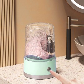 Generic Portable Washing Machine, Multifunction Compact Mini Washer for Apartments, Portable Small Washer Energy Saving Rechargeable Cup Semi Automatic for Business Trips Travel Camping, Green
