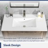 Sarlai 36-Inch Modern Drop-In Vanity Easy Clean Bathroom Sinks Ceramic