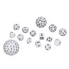 15pcs Complete Polyhedral Dice Set Acrylic D3 to D100 Spherical