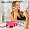Organizador de brochas de maquillaje de viaje hecho de silicona