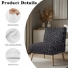 Talayituse Black Leopard Print Accent Chair Cover Slipcover, Armless Stretch