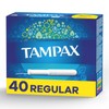 Tampax Tampons with Cardboard Applicator, Regular 40 ea (Pack of