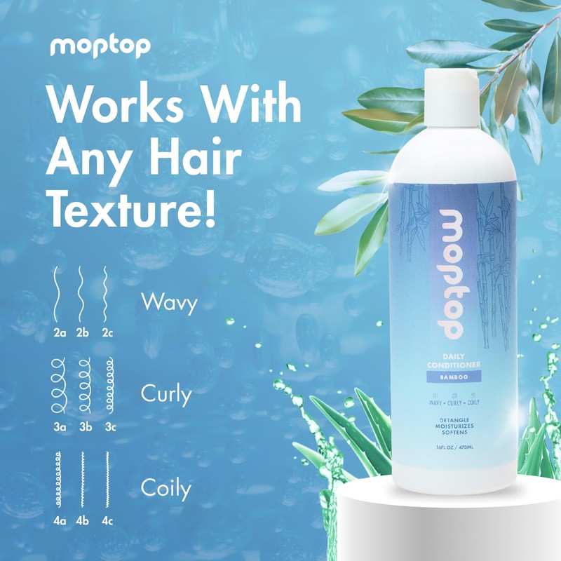 MopTop Daily Curly Hair Conditioner – Hair Moisturizer to Restore