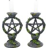 Nemesis Now B2539G6 Wiccan Pentagramm Kerzenständer Set mit 2 Kerzenhaltern
