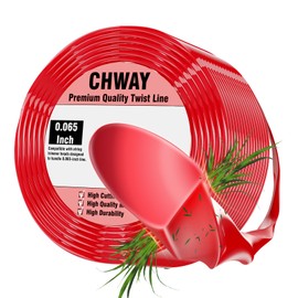 Chway 065 Weed Wacker String, 280FT Twisted Weed Eater String, String Trimmer Line Fits Medium & Heavy Grass & Weeds, 065 Trimmer String for Universal Replacement, Weedeater Line of Red Premium Nylon