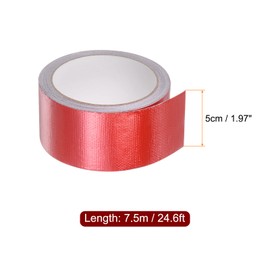 sourcing map Tarpaulin Repair Tape, 2" x24.6ft Waterproof Rip Stop Patch and Tent Repair Tape for Tear Resistant Tent Greenhouse, Red