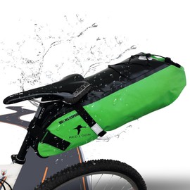 Red Loon Bicycle Saddle Bag Bicycle Seat Bag Backloader Bike Packing – 15 Litres – Waterproof Tear-Resistant – Roll Closure – Bicycle Bag Pannier Bag Made of Truck Tarpaulin